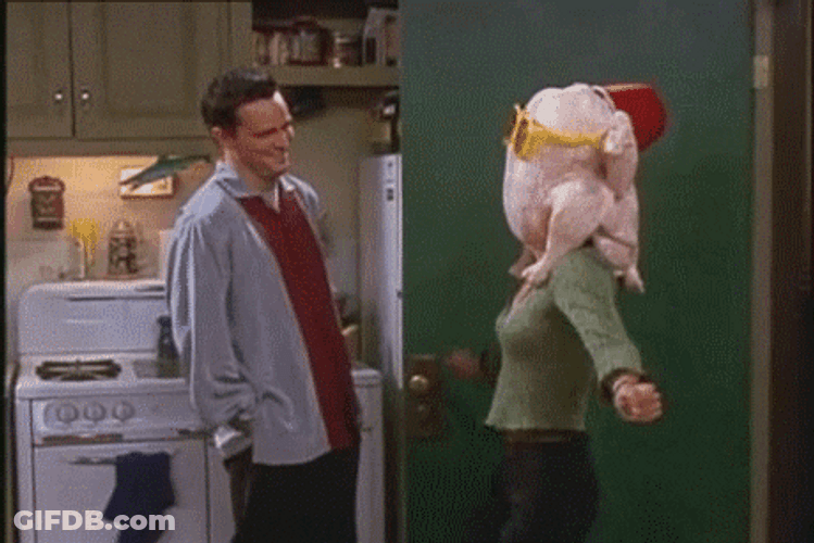 Friends Thanksgiving Funny Monica Dancing GIF