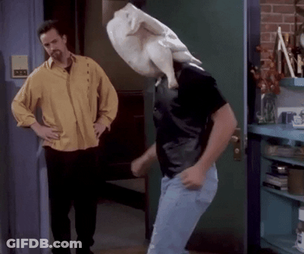 Friends Thanksgiving Turkey Joey Dance GIF