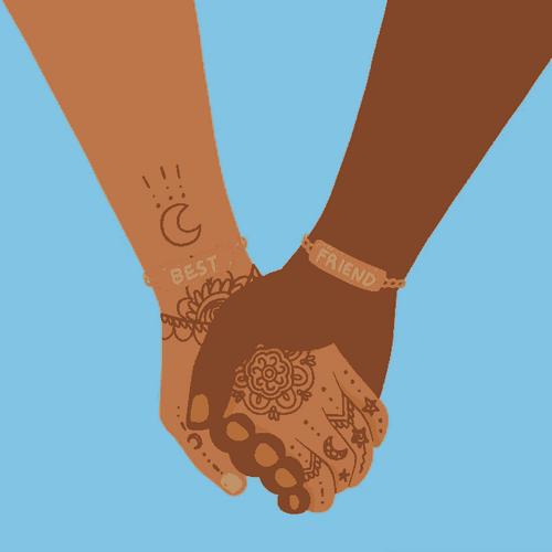 Friendship Best Friends Holding Hands GIF