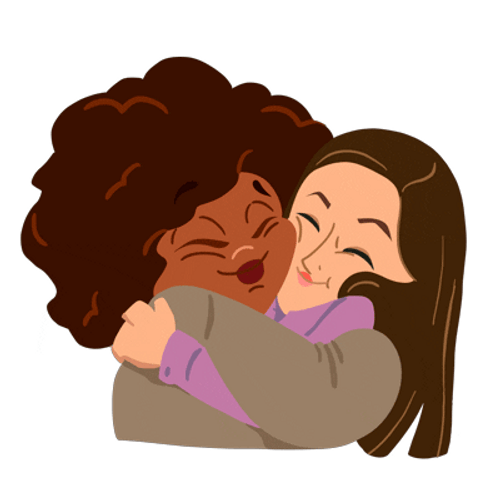Friendship Day Girls Tight Hugging GIF
