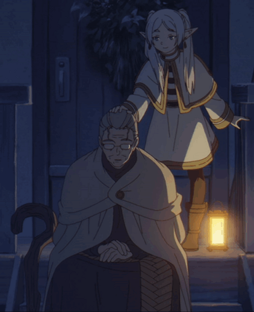 Frieren Head Pat Heither GIF