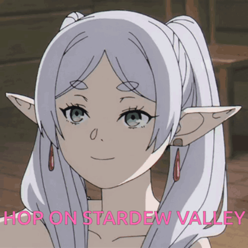 Frieren Hop On Stardew Valley GIF