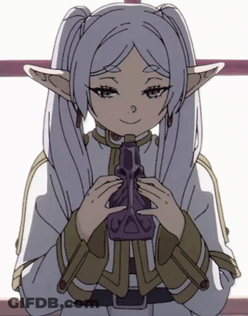 Frieren Suspicious Eyebrow Raising GIF