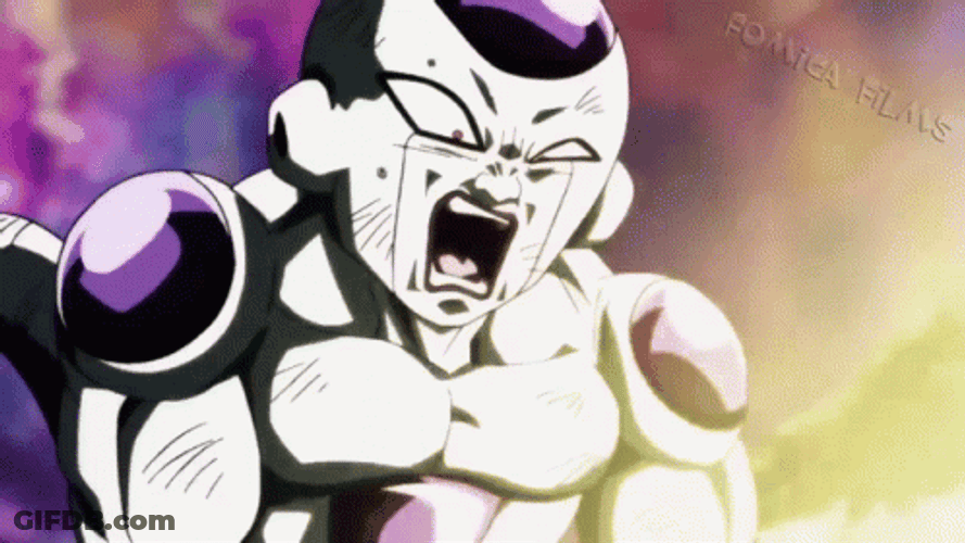 Frieza Getting Attacked GIF
