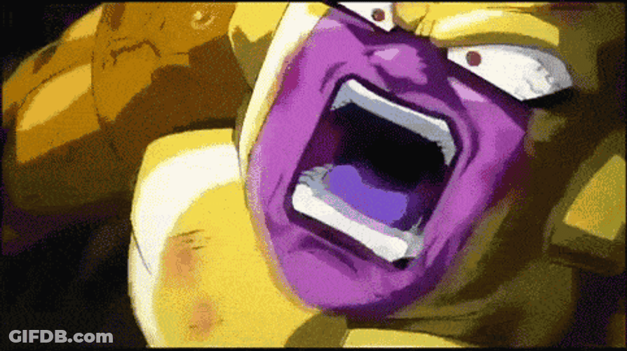 Frieza Shouting Near Ocean Over 9000 GIF