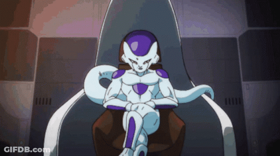Frieza Sitting On His Throne GIF