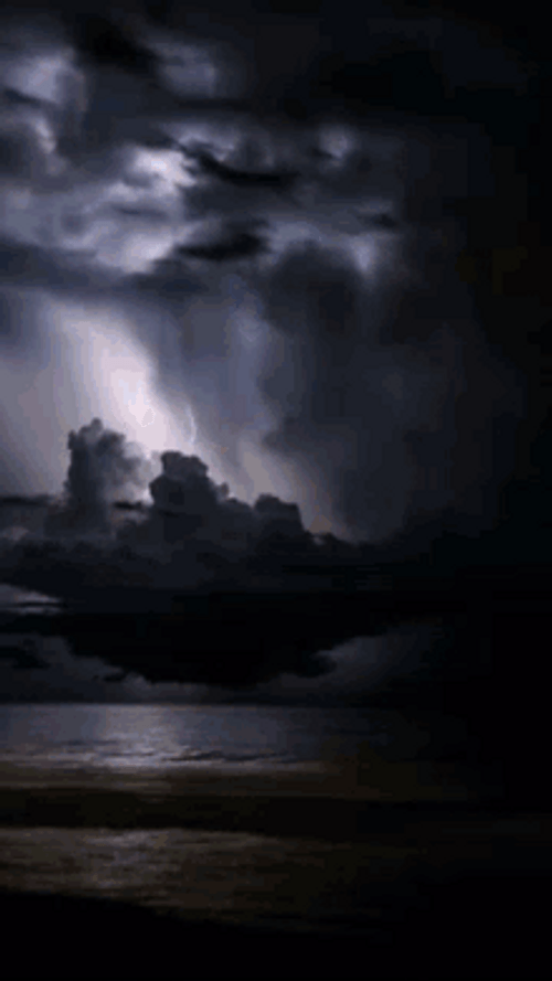 Frightening Guy Storm Surge Silhouette GIF