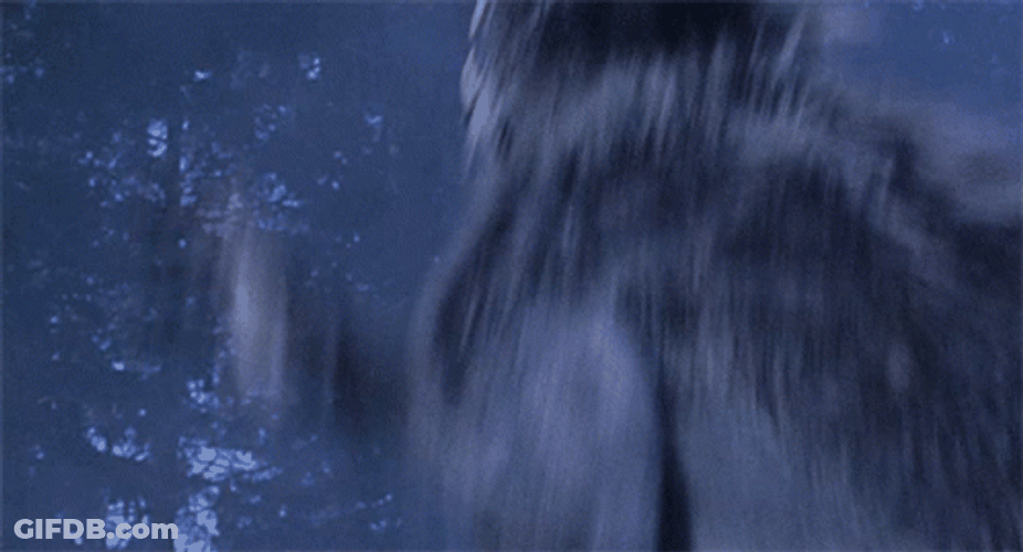 Frightening Werewolf Looking Back GIF