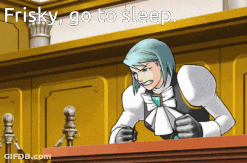 Frisky Man Going To Sleep GIF