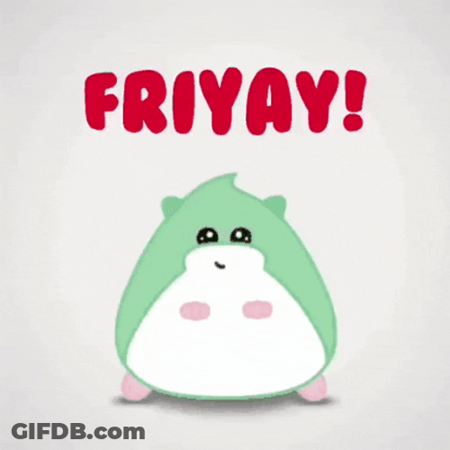 Friyay Cute Dance Animated Hamster Excited GIF