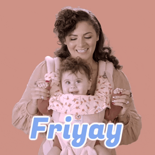 Friyay Happy Dance Baby Mother Smiling GIF