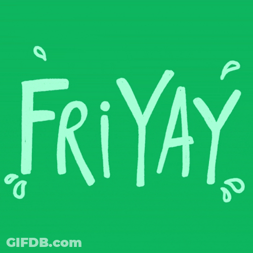 Friyay Happy Weekend Party Flashing Animated Text GIF