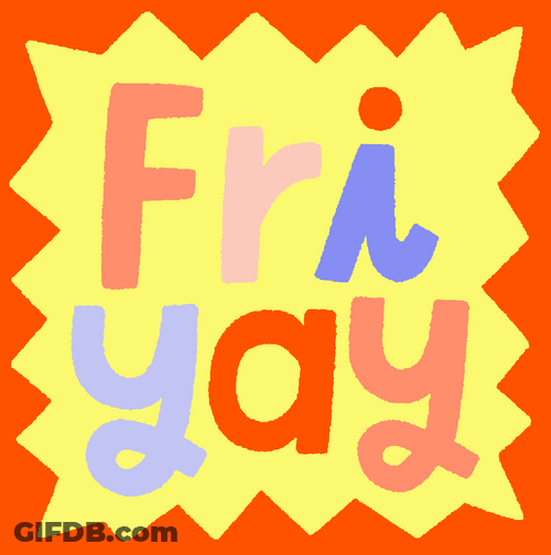 Friyay Illustration Animated Text Art GIF