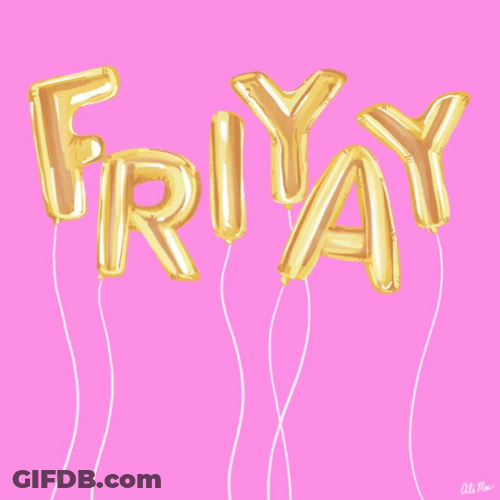 Friyay Letter Balloons Animated Text GIF