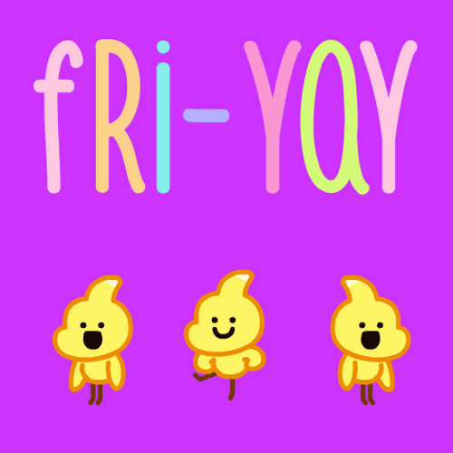 Friyay Vibes Jumping Dino Sally Animated Text GIF