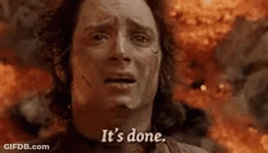 Frodo Baggins It Is Done GIF