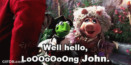 Frog And Pig Saying Well Hello Looong John GIF