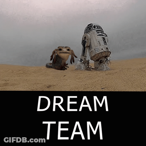 Frog And Robot Dream Team GIF