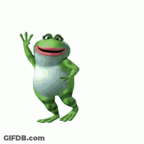 Frog Dancing And Smiling GIF