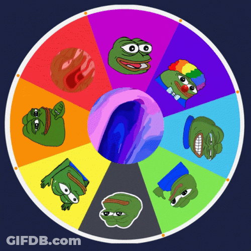 Frog Faces Spinning Wheel GIF