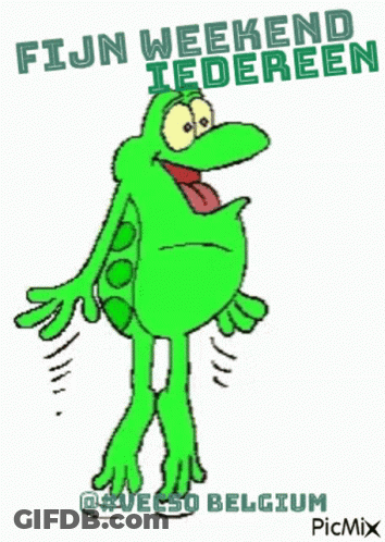 Frog Fijn Weekend Iedereen GIF