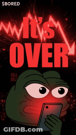 Frog Holding Cell Phone Saying It's Over GIF