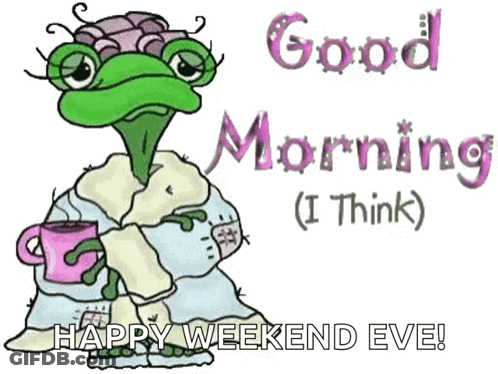 Frog Holding Coffee Saying Good Morning GIF