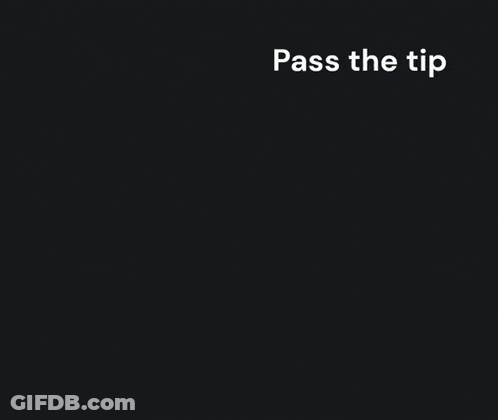 Frog Holding Money With Pass The Tip Button GIF