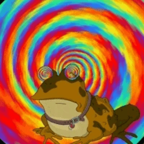 Frog Hypotoad Rainbow Hypnosis Multicolor Eye GIF