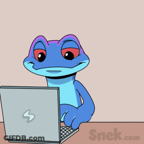 Frog In Front Of Laptop U Okay GIF