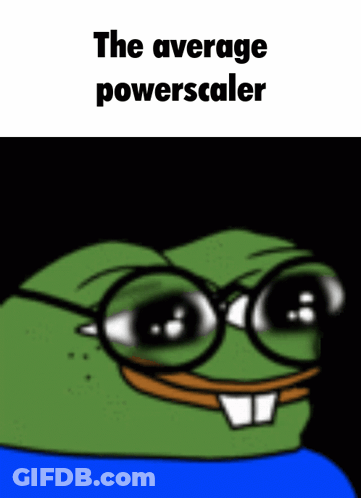 Frog In Glasses And Blue Shirt Saying The Average Powerscaler GIF