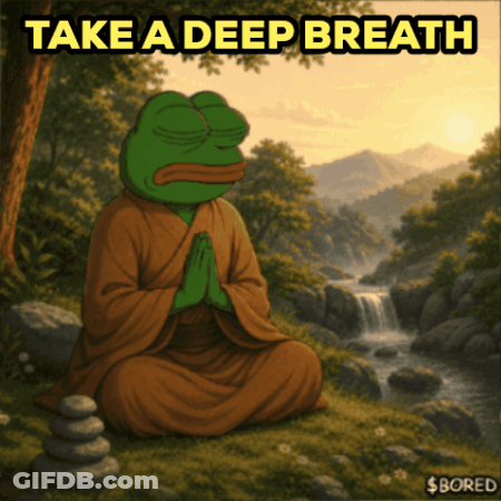 Frog In Lotus Position Take A Deep Breath GIF