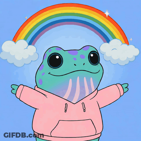 Frog In Pink Hoodie With Autistic Text GIF