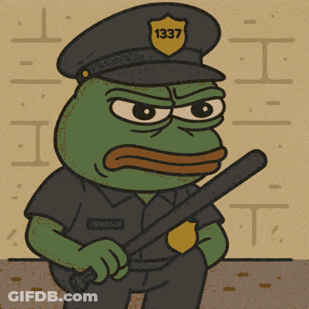 Frog In Police Uniform 1337 GIF
