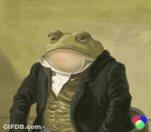 Frog In Suit GIF