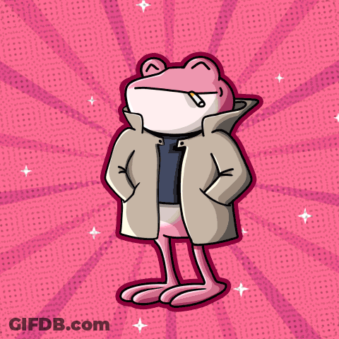 Frog In Sunglasses Holding Alpha GIF