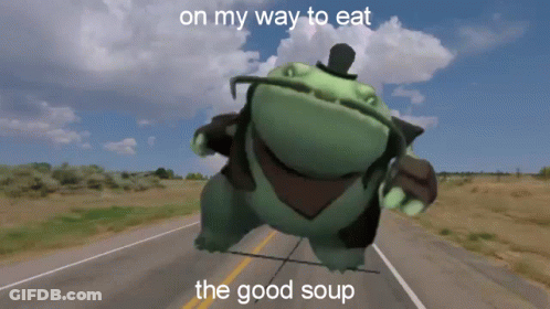 Frog In Top Hat Driving On My Way To Eat The Good Soup GIF