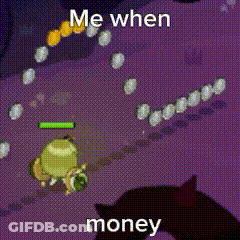 Frog In Video Game Me When Money GIF