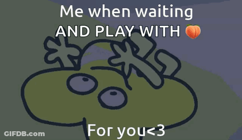 Frog Me When Waiting Play With You <3 GIF