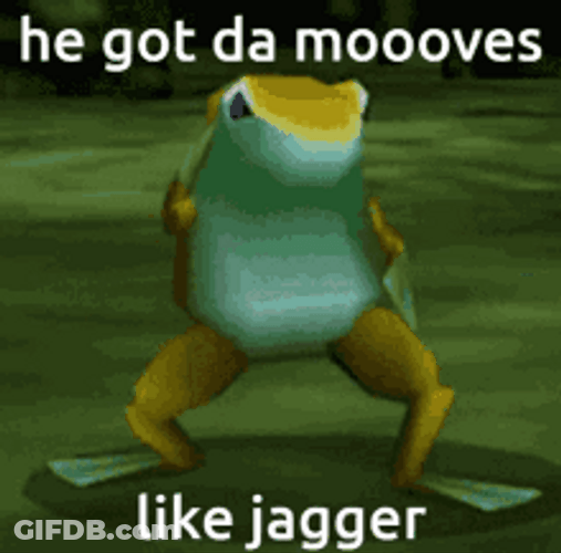 Frog Meme Moves Like Jagger Dance Pokemon GIF