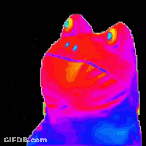 Frog Meme Rainbow Skin Dance GIF
