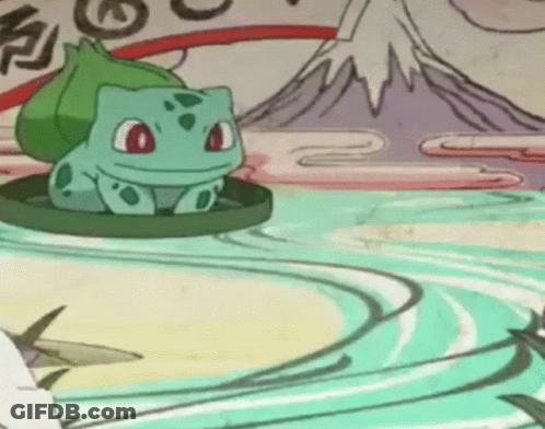 Frog On Leaf In Water GIF