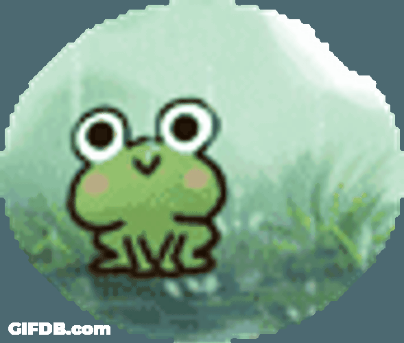 Frog Rain Sticker GIF