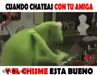 Frog Saying Cuando Chateas Con Tu Amiga Y El Chisme Esta Bueno GIF