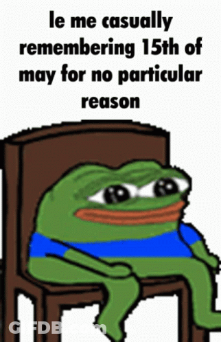 Frog Sitting In Chair Remembering May 15 GIF
