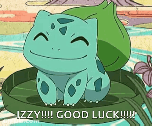 Frog Sitting On Lily Pad Saying Good Luck GIF