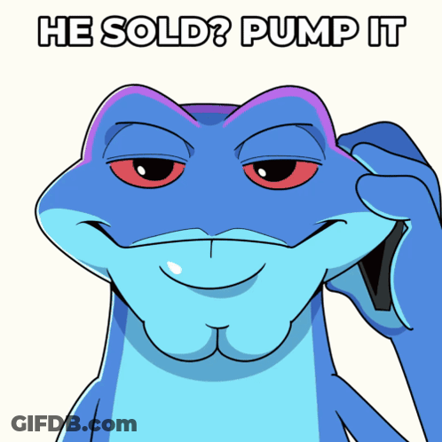 Frog Talking On Cell Phone Saying He Sold Pump It GIF