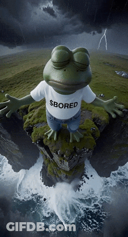 Frog Wearing Bored Shirt GIF
