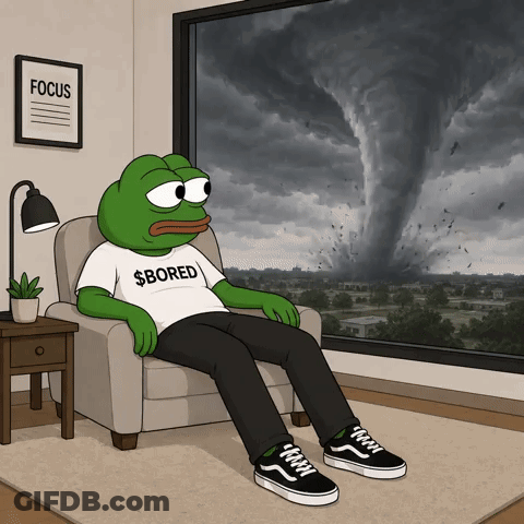 Frog Wearing Bored Shirt GIF