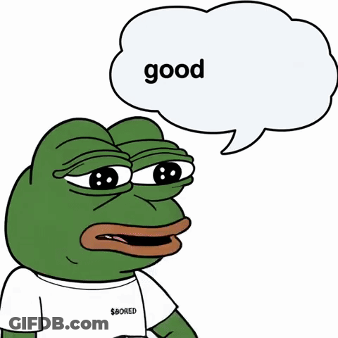 Frog Wearing $ Bored Shirt Saying Good Morning GIF